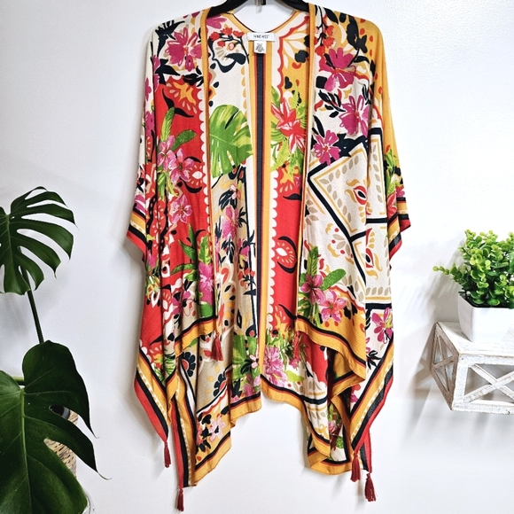 Boho Floral Kimono Duster One Size - Picture 1 of 13